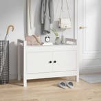 vidaXL Halbankje 80x40x60 cm massief grenenhout wit, Verzenden, Nieuw