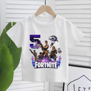 Fortnite Kinder T-shirt met Verjaardagsnummer - Zomer Kledin, Verzenden, Nieuw