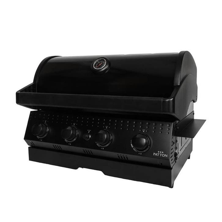 Patton Opus Inbouw Gasbarbecue 3 + 1 - zwart, Tuin en Terras, Houtskoolbarbecues, Verzenden