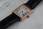 Cartier Tank Large - W5200025 - Rose goud, Overige merken, Polshorloge, Goud, Leer
