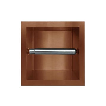 Inbouw toiletrolhouder Copper zonder klep, Verzenden, Nieuw