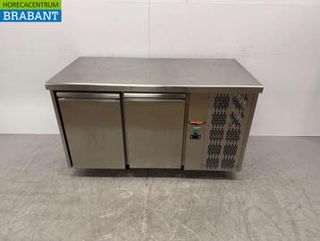 RVS Tecnodom Koelwerkbank 2 Deuren 142 cm 230V Horeca, Ophalen of Verzenden, Gebruikt