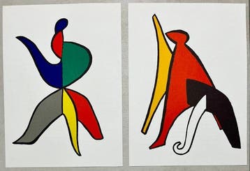Alexander Calder (1898-1976) - 2x Litographies (from DLM n.