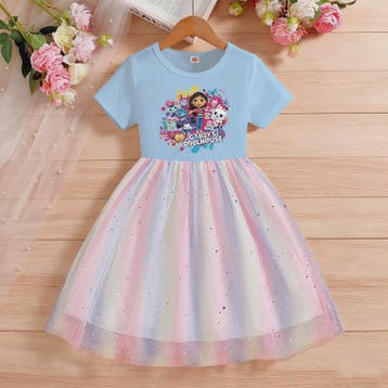 Zomerse Regenboog Prinsessenjurk voor Meisjes (2-8 jaar) - F, Verzenden, Nieuw