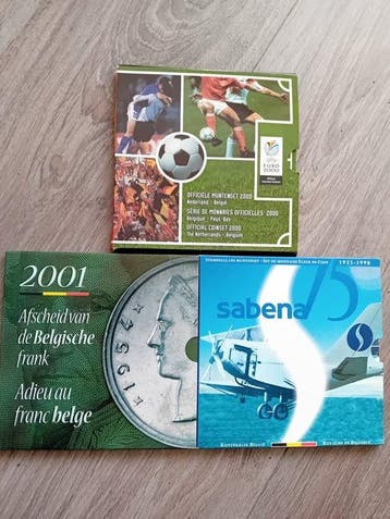 België, Netherlands. Muntset 1998, 2000 en 2001 (Zonder