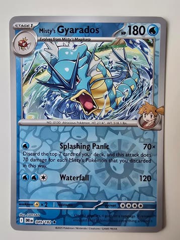 MISTYS GYARADOS (DESTINED RIVALS 049/182) (REVERSE HOLO), Verzenden, Gebruikt