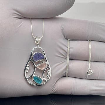 Zilver - Hanger - Tanzante-Aptite-Morganite