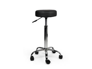 Tabouret Zwart - Hoge uitvoering, In hoogte verstelbaar, Nieuw, Kunststof