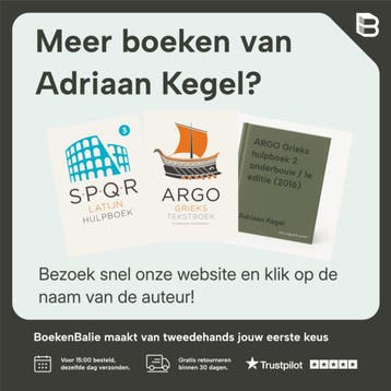 ARGO Grieks gymnasium bovenbouw 4e leerjaar 9789492000675, Verzenden, Zo goed als nieuw, Adriaan Kegel