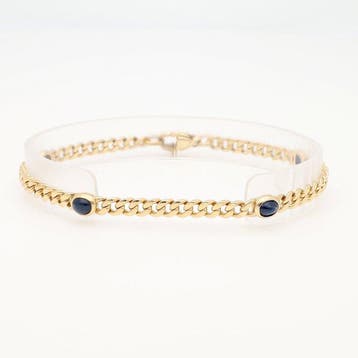 Armband - 14 karaat Geel goud Saffier - Gourmet, Nieuw