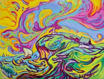 Vitaly Leshukov Soldatov (1968) - Tormenta de colores, Antiek en Kunst