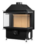 Inbouw Houtkachel Crystal 70 Open Side, Nieuw