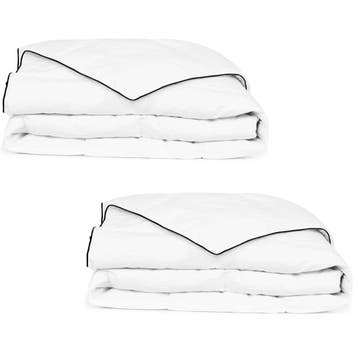 vidaXL Winterdekbedden 2 st 135x200 cm dons, Verzenden, Nieuw, Wit