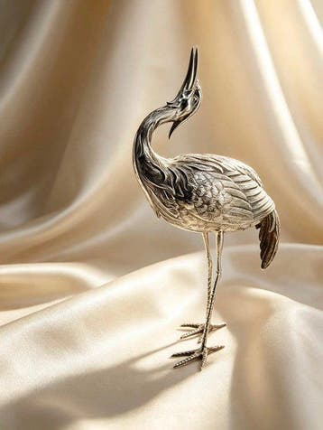 Figuur - Figura de la garza en plata - .915 zilver