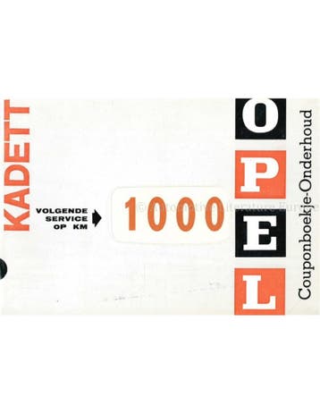 1964 OPEL KADETT SERVICE & GARANTIE HANDLEIDING NEDERLANDS, Boeken, Nieuw, Opel, Author