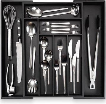 2dekans | Budu Uitschuifbare Bamboe Bestekbak #47 (47 cm, Huis en Inrichting, Keuken | Keukenbenodigdheden, Ophalen of Verzenden