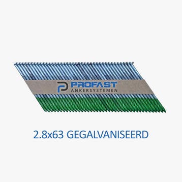 RN PRO HOUT RING NAGELS 2.8 x 63 VERZINKT 3300st, Verzenden, Nieuw, 50 tot 100 mm, Spijkers