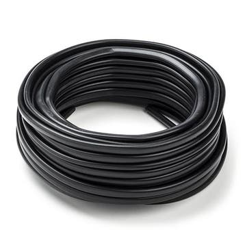 Huishoudsnoer | 2x 0.75 mm² | 10 meter (Plat, Zwart), Verzenden, Nieuw