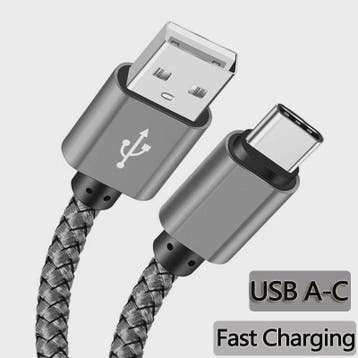 Nylon USB-C Laadkabel - Snel Opladen & Data Transfer voor Hu, Verzenden, Nieuw