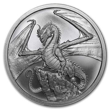 World of Dragons - #2 The Welsh - 1 oz zilver Round, Verzenden, Losse munt, Zilver