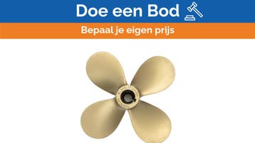 Bieden: Michigan Propellers 4-Blade Brass Propeller GL469 1, Watersport en Boten, Ophalen of Verzenden, Nieuw