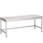Rvs woktafel zonder bodemschap 1800x700x600 mm, Verzenden, Nieuw in verpakking
