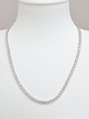 Halsketting - 14 karaat Witgoud - 5.35ct. tw. Diamant, Nieuw