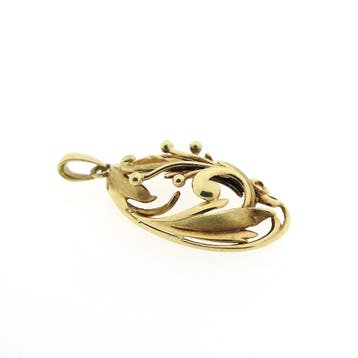 Gouden fantasie hanger (Hanger of bedel), Ophalen of Verzenden, Gebruikt, Goud, Overige merken