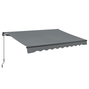 Zonnescherm / Luifel - 350 x 300 cm - Donkergrijs - Incl. Be, Verzenden, Nieuw