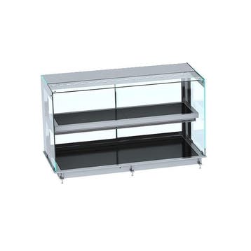 Warmhoud vitrine recht | Zwart | 30 tot 120ºC Combisteel, Verzenden, Nieuw in verpakking