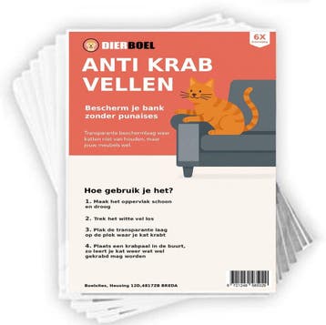 Dierboel® Anti Krab Vellen – 6 XL Vellen Bankbeschermi..., Dieren en Toebehoren, Verzenden, Nieuw
