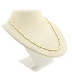 Gouden staafjes schakelcollier; 46,5 cm (Ketting), Ophalen of Verzenden, Gebruikt, Overige kleuren, Goud