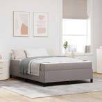 vidaXL Boxspringbed Taupe 140 x 200 cm Stof, Huis en Inrichting, Slaapkamer | Bedden, Verzenden, Nieuw, Stof