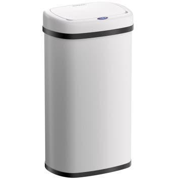 Sensor afvalbak Wit roestvrij staal 40L (Huishouden), Verzenden, Nieuw
