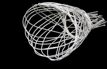 Rotan Pitriet boekethouder rond gebleekt 25x25cm, Ophalen of Verzenden, Nieuw