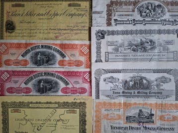 Document - 23 Original historic American mining stock