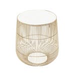 *WOONWINKEL* Kare Design Beam White Tafeltje Goud Met Wit Ma, Verzenden, Nieuw