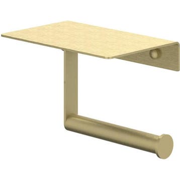 IVY Toiletrolhouder met Planchet - Geborsteld Mat Goud PVD, Ophalen of Verzenden, Nieuw