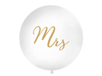 Mega Ballon Pastel Wit met Gouden print Mrs - 1 meter, Kleding | Dames, Ophalen of Verzenden, Nieuw