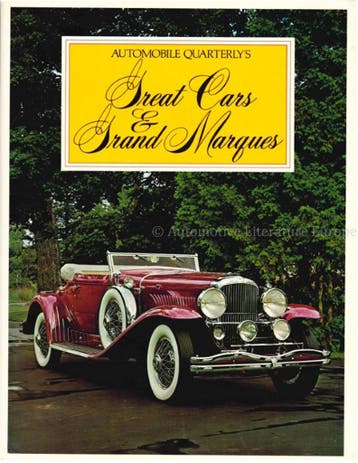 AUTOMOBILE QUARTERLYS GREAT CARS & GRAND MARQUES, Nieuw, Author