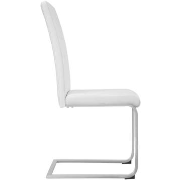 Sledestoelen, kunstleer - wit, Set van 4, Huis en Inrichting, Verzenden, Nieuw