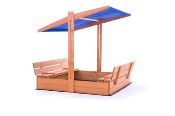 Zandbak Hout 120x120 | Blauw Dak | Nieuw | OP=OP, Tuin en Terras, Zand, Ophalen of Verzenden, Nieuw, Overige typen