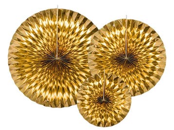 Decoratieve Rozetten Spiegelend Goud (3st), Ophalen of Verzenden, Nieuw