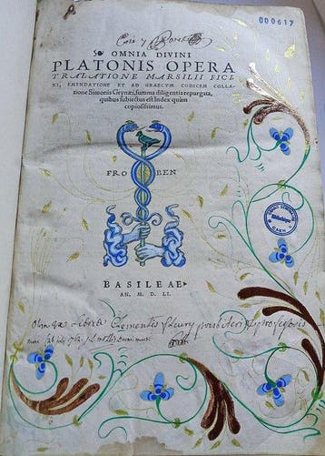 Simon Grynaeus de Platon - Platon Opera Omnia divini