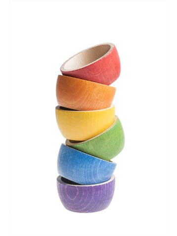 Grapat houten schaaltjes regenboogk van €20,99 voor €18,89, Ophalen of Verzenden, Nieuw
