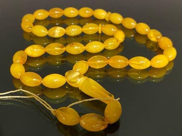 Natuurlijke Baltische amber Tasbih islamitische 33+3