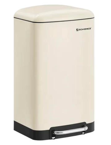 Nieuwe Beige Prullenbak van 30L – Roestvrijstaal Pedaalemmer, Verzenden, Nieuw, Metaal