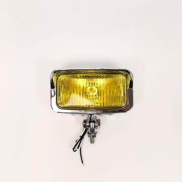 Koplamp | Square | Chroom | Geel | 60s Style, Motoren, Verzenden, Nieuw