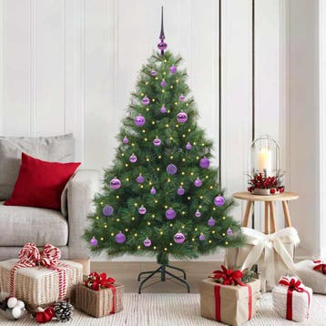 vidaXL Kunstkerstboom met 150 LED met standaard Groen 150 cm, Verzenden, Nieuw