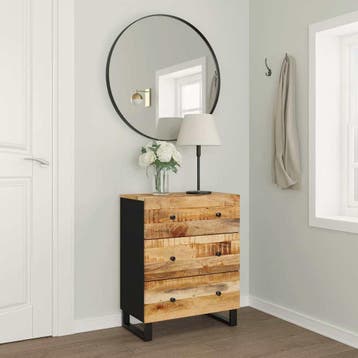 vidaXL Dressoir 60x33x75 cm massief mangohout, Huis en Inrichting, Verzenden, Nieuw, Overige houtsoorten, Minder dan 50 cm